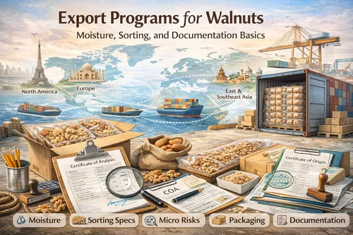 Export Programs for Walnuts: Moisture, Sorting, and Documentation Basics - Walnut Industrial Applications — Atlas Nut Supply