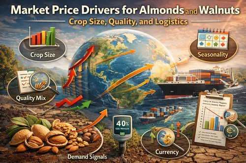 Market Price Drivers for Almonds and Walnuts: Crop Size, Quality, and Logistics - Global Almond & Walnut Market — Atlas Nut Supply