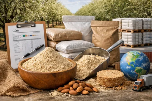 Bulk Defatted almond protein powder for wholesale supply — Atlas Nut Supply